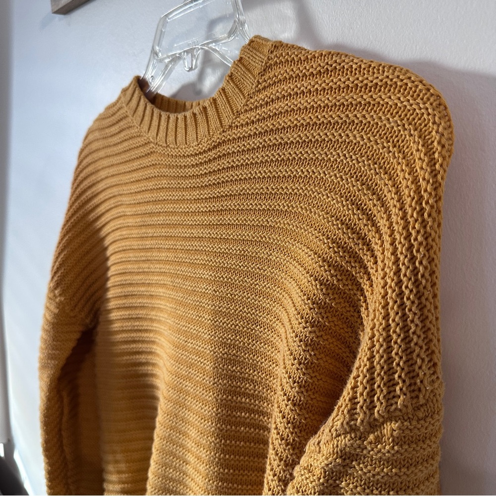 DIVIDED | Women’s Rib Knit Mustard Sweater size Small - Picture 2 of 6